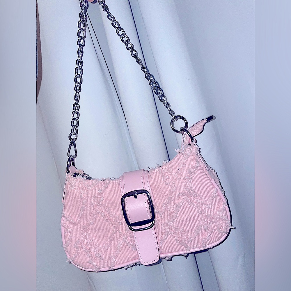 Pink Chain Strap Women's Bag